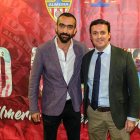 Mohamed El Assy con Javier A. García en la Gala de la Fundación del Almería.