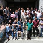 Algunos miembros de la Sociedad Guitarrística de Almería, en el Conservatorio de la capital.