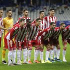 El once del Almería en Oviedo.