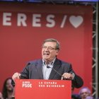 Fernando Martínez, durante un mitin del PSOE.
