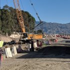 Obras de soterramiento en el paso a nivel de El Puche.