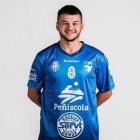 El jugador almeriense con la camiseta del Peníscola.