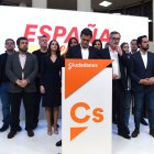 Rivera, este domingo, tras conocerse los resultados.