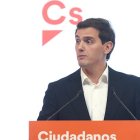 Rivera durante su comparecencia.