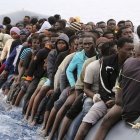 Imagen de archivo de una patera con subsaharianos a bordo.