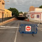 Imagen del mes de octubre del túnel del Camino de La Goleta cortada al tráfico.