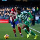 Kaptoum en un partido con el Betis ante el Atlético de Madrid.