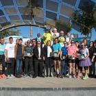 El podio final de la carrera con la alcaldesa Esperanza Pérez.
