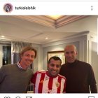 Guti, Al-Sheikh y Zidane tras la reunión.