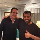 Unai Emery con Turki Al-Sheikh tras la reunión del sábado.