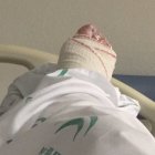 María Jesús Sánchez ahora se recupera de una intervención de tibia y peroné.