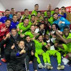 Celebración rojiblanca.