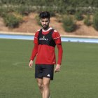 Chema Núñez en su última sesión con el Almería.