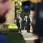 La Guardia Civil inspecciona el lugar del crimen en octubre, en Huércal de Almería