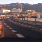 Vehículos parados en la autovía A-7.