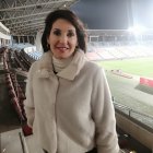 Véronique Fernández Ramírez posa para LA VOZ al final del partido.