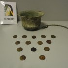 Tesorillo romano y caldero recuperado