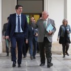 Marín y Aguirre, antes de la rueda de prensa.