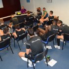 Reunión del presidente Ramón Sedeño con la plantilla.