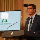 Juan Marín, durante su intervención.