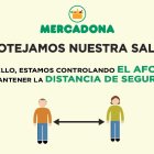 Imagen difundida por Mercadona respecto a las medidas por el coronavirus.