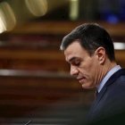 Pedro Sánchez comparece en el Congreso de los Diputados.