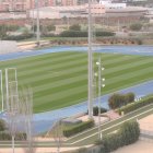 El césped del campo Anexo espera a los jugadores del Almería.