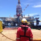 Imagen ofrecida por la empresa Hidramar Shipsyard, encargada del acondicionamiento de la plataforma.