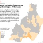 Mapa de incidencia en las dos primeras semanas