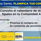 La etiqueta #planificatuscompras se utilizará en redes sociales para desarrollar esta campaña.