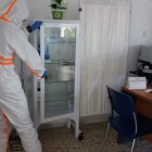 Trabajo de desinfección realizado en Partaloa.