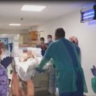 Captura del vídeo difundido por el Hospital Universiario Torrecárdenas.