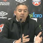 David Vizcaíno en la sala de prensa del Nuevo Vivero.