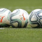 Imagen de tres balones oficiales de LaLiga.