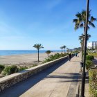 Imagen del Paseo Marítimo, esta mañana en Mojácar Playa.