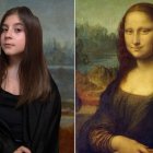 La Gioconda, de Leonardo Da Vinci, reinterpretada por una alumna del CEIP Virgen de Loreto.