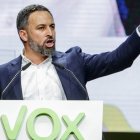 Santiago Abascal en una acto de Vox.