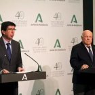 Juan Marín y Jesús Aguirre.