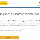 Página de la Seguridad Social donde se puede acceder al simulador del ingreso mínimo vital - Seguridad Social
