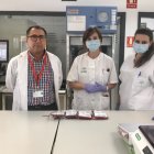 Parte del personal sanitario encargado de las donaciones-