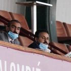 Mohamed El Assy, en el palco del Carlos Belmonte.