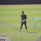Antonio Sivera en el entrenamiento de este miércoles.