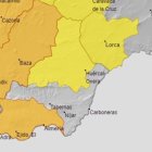 Aviso naranja en parte del litoral almeriense.