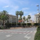 Imagen del centro de Almería, desierta, en pleno confinamiento.