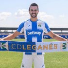 Juan Muñoz en su presentación con el Leganés.