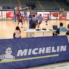 El Michelin Mintonette en su partido frente al Barça la pasada temporada.