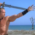 Arnold Schwarzenegger en una imagen de ‘Conan, el bárbaro’, rodada en Almería.