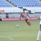 César de la Hoz en el partido ante el CD Tenerife en el Mediterráneo.
