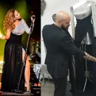 Pastora Soler en su inicio de gira y Sergi Regal mostrando su creación, como muestra la foto de Isidoro P.