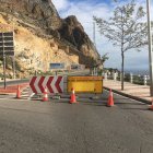 Señalización del corte de El Cañarete en el mes de diciembre.